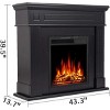 Kismile 43" Electric Fireplace with Mantel,Electric Fireplace TV Stand,Adjustable Realistic LED Flame with Remote Control - 3 of 4