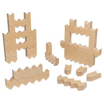 Educational Advantage ZigZag Wooden Block Set - 30 Pieces