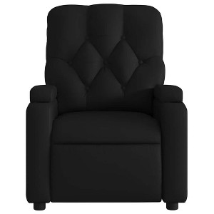vidaXL Massage Recliner Chair Black Faux Leather, Metal, Engineered Wood Standard - 1 of 4