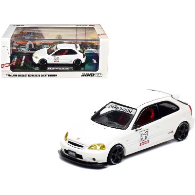 Honda Civic Type R (EK9) RHD White "Thailand Diecast Expo 2025 Event Edition" 1/64 Diecast Model Car by Inno Models