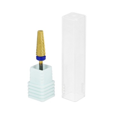 Unique Bargains Tungsten Steel Nail Drill Bits M Medium Teeth Gold Tone 1 Pc