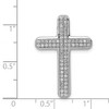 Black Bow Jewelry 14k White Gold 1/2 Ctw Diamond Latin Cross Slide Pendant, 19 x 29mm - 4 of 4