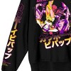 Cowboy Bebop Faye Valentine Kanji Adult Black Crew Neck Long Sleeve Sweatshirt - 3 of 4