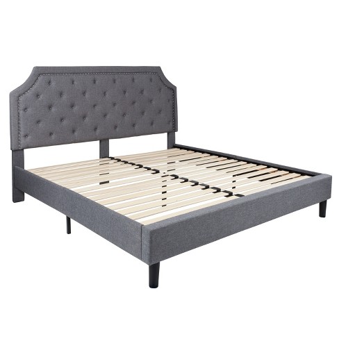 Merrick Lane King Size Platform Bed With Slatted Support Contemporary ...