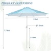 Aoodor 9FT Outdoor Patio Market Umbrella Aluminum Frame with Push Button Tilt Crank and 8 Steel Ribs,for Garden Deck Backyard and Pool - 3 of 4