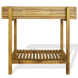 vidaXL Garden Raised Bed Natural Wood with Zinc Liner - 1 of 4
