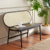 Quillion Cane Bench  - Black/Natural - Safavieh - 2 of 4
