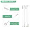 Unique Bargains DIY Clothing Accessories Suit Copper Long Needle Brooch Stick Pins Stopper Ends Flat Head - 2 of 4