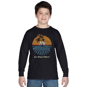 LA Pop Art Boy's Word Art Long Sleeve - Cities In San Diego - 1 of 4