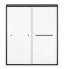 56"-60"Wx70" H Semi-Frameless Double Sliding Shower Door, Bypass Shower Door, 1/4" (6mm) Thick SGCC Tempered Glass Door - 4 of 4