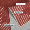 2'x6' Washable Area Rug, Modern Stripe, Low Pile Non-Slip Indoor, Minimalist Farmhouse Style, Non-Shedding Foldable Bedroom Mat, Black - 4 of 4