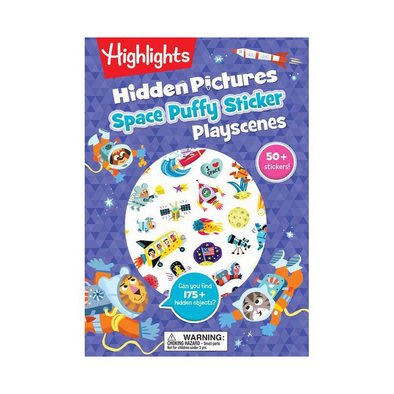 Space Hidden Pictures Puffy Sticker Playscenes - (Highlights Puffy Sticker Playscenes) (Paperback), 1 of 2
