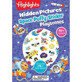 Space Hidden Pictures Puffy Sticker Playscenes - (Highlights Puffy Sticker Playscenes) (Paperback)
