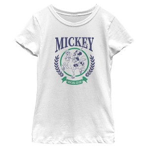 Girls Mickey & Friends Social Club T Shirt - 1 of 4