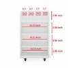 4 Tier Kitchen Island Cart With Spice Rack & Locking Casters, Simple Design Mobile Kitchen Storage Islands - 4 of 4