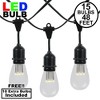 Novelty Lights 48 Feet Heavy Duty Light Strings and Sets with 15 Suspended E26 Sockets, Black Wire PVC Stringer, 36" Spacing, End-To-End Connectable - 2 of 4