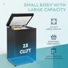 Simzlife Chest Freezer with Removable Basket,Mini Freezer Countertop, Black - 3 of 4