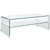 Brioni Temp Glass Coffee Table - Clear - Safavieh - 3 of 4