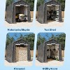 GustoWave 7x10FT Outdoor Portable Storage Shed with Roll-Up Door for Motorcycle, Garden and Tools - 4 of 4