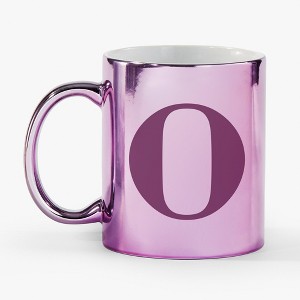 Personalization Mall Metallic Initial 11 Oz. Mug, Purple - 1 of 3