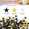Unique Bargains Party Christmas Decorations Twinkle Metallic Foil Glitter Star Table Confetti Black/Gold/Silver - 2 of 4