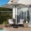 Best Choice Products 10ft Outdoor Steel Market Patio Umbrella w/ Crank, Tilt Push Button, 6 Ribs - Beige - 3 of 4
