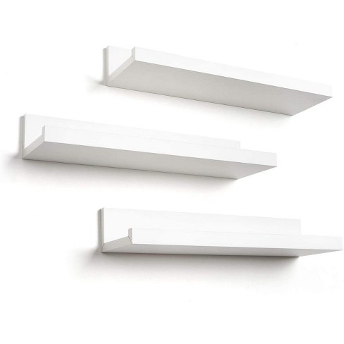 Americanflat 14 Inch Floating Shelves for Wall - Composite Wood Shelves for Bedroom, Living Room, Bathroom & Kitchen - Wall Mounted - Set of 3 - image 1 of 4