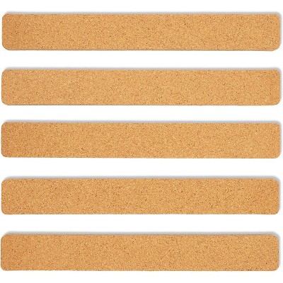 6-Pack Cork Board Strips for Walls, Bulletin Board Strip Bar with 3M Adhesive Tape, Hang Memo Pictures Note