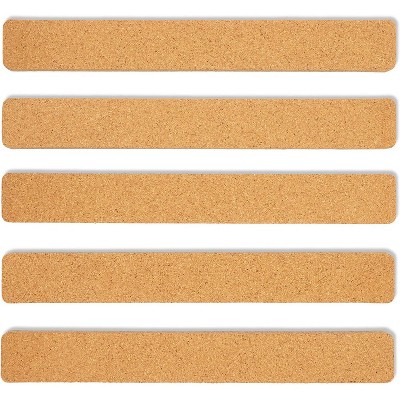 6-Pack Cork Board Strips for Walls, Bulletin Board Strip Bar with 3M Adhesive Tape, Hang Memo Pictures Note