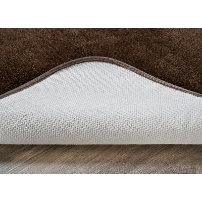 Chocolate Nylon Traditional 2-Piece Bathroom Rug Set