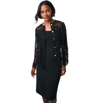 Jessica London Women's Plus Size Lace Lady Jacket