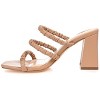 Journee Collection Womens Reagaan Tru Comfort Foam Open Square Toe Block Heel Sandals Tan 10 - 2 of 4