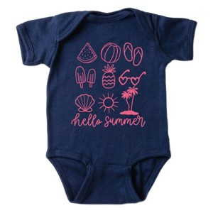 The Juniper Shop Hello Summer Chart Baby Short Sleeve Bodysuit - 1 of 4