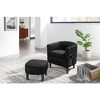 CAVINAS Modern Accent Chair with Ottoman, Upholstered Arm Chair, Corduroy Single Sofa Chair with Foot Rest, Comfy Armchair for Living Room Bedroom - 2 of 4