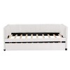Twin Bed With Ergonomic Design Backrest And Trundle, Upholstered Bed Frame With A Twin Size Trundle, Grounded Bed Modern-Cuddlewood - 3 of 4