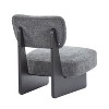 Vynxaria [Set of 2] Modern Lounge Chair with Polyester Upholstery Sturdy Wood Base With Black Finish Minimalist and Stylish - 3 of 4