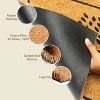 LunaLulinlk Indoor Outdoor Mats for Door Decor Tree Print with Border Beige & Black 30x17 inch - 2 of 4