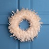 Northlight Glittered Feathers Christmas Wreath - 14.5" - Unlit - Peach - 3 of 4