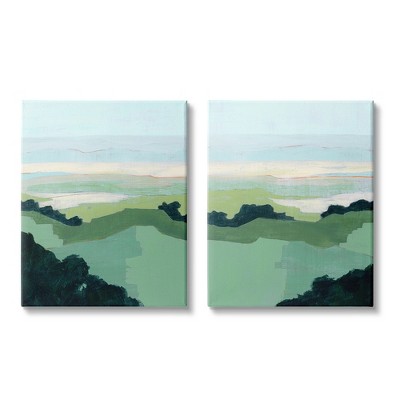 Stupell Industries Hill Side Nautical Landscape Abstract Greenery