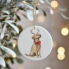 Lomsoe Dogs Ornament Dogs Lovers Christmas Xmas Ornaments Decor Funny Christmas Hanging Ceramic Ornament - 2 of 4