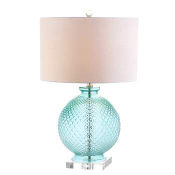 JONATHAN Y Estelle Glass and Crystal LED Table Lamp