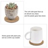 Unique Bargains Home Garden Round Plastic Absorbent Waterproof Cork Plant Pot Mat 4 6 8 10 Inch 4 in 1 Set - 4 of 4