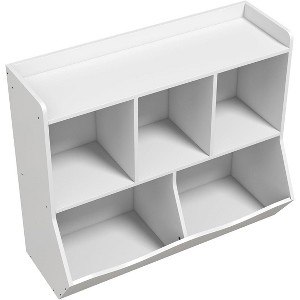 Toy Storage Cabinet for Kids, 3-Tier Wood Toy Book Organizer Cabinet, Kindergarten Nursery Playroom Bedroom Living Room, - 1 of 4