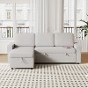NicBex Modern Pull Out Sofa Bed Convertible Sleeper Sofa with Storage Chaise and Racks for Living Room - 4 of 4