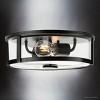 Urban Ambiance Luxury Modern Farmhouse Indoor Ceiling Light,  4-3/8''H x 12-5/8"W x 12-5/8''D,  Matte Black Finish, UHP4596 - 4 of 4