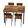 Okak 5-Piece Industrial Style Counter Height Dining Table Set & Chairs for Kitchen,Dining Room,Metal & Wood Dinette Set for Breakfast - 4 of 4