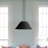 LLHZSY 1-Light Modern Industrial Black Pendant Chandeliers with Metal Cone Shade for Dining Room - 16.5 - 2 of 4