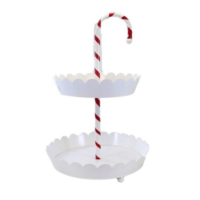 Ganz 18.5 Inch Candy Cane Pedestal Stand Christmas Striped Pedestal Stands