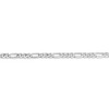 Black Bow Jewelry 14k White Gold 3mm Flat Figaro Anklet - 2 of 4