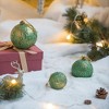 Whisen D3.9" Christmas Ball Ornaments, Glass Decorative Hanging Ball Christmas Tree Ornaments, Set of 6 - 3 of 4